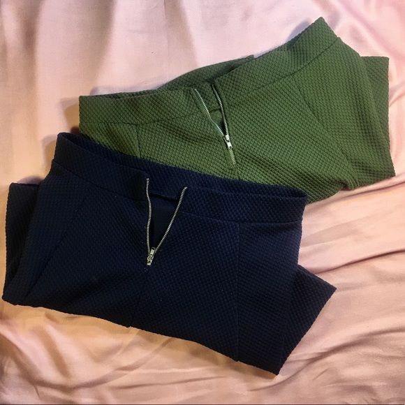 🔥CLEARANCE🔥H&M Waffle Knit Blue Skater Miniskirt - Picture 5 of 6